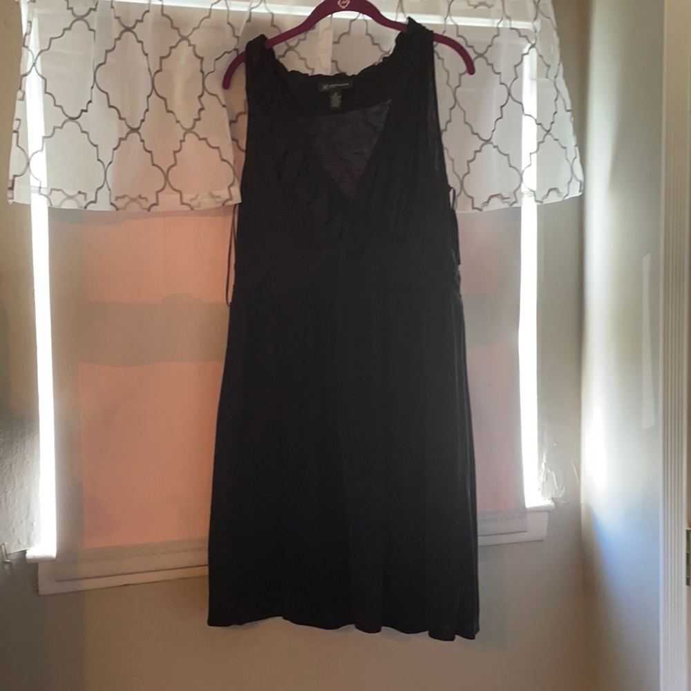 INC black ruffle front dress